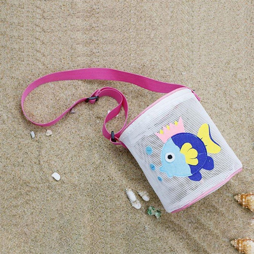 IVORY Túi Lưới Đựng Kính Mát Đồ Chơi Đi Bơi Cho Bé Hình Vỏ Sò Dễ Thương