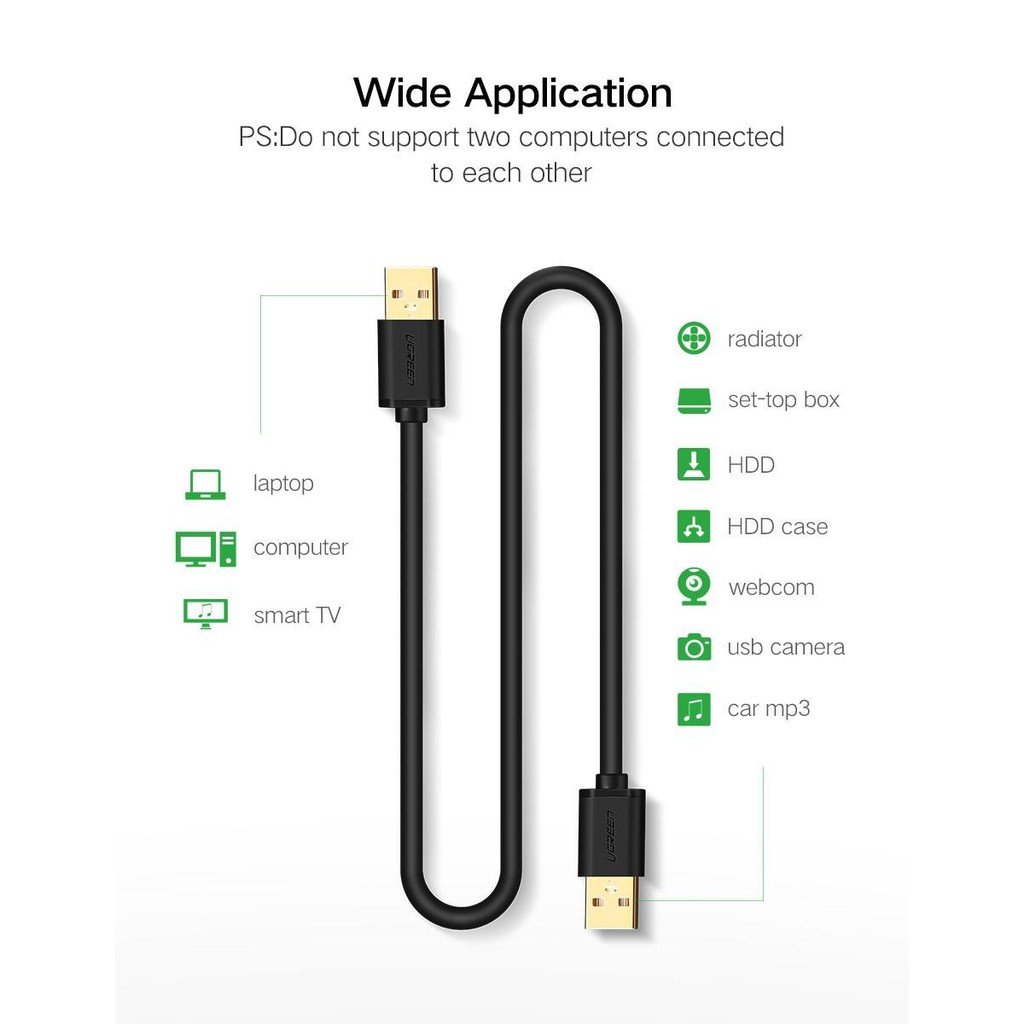 Cáp tín hiệu USB 2.0 dài 1m Ugreen 10309