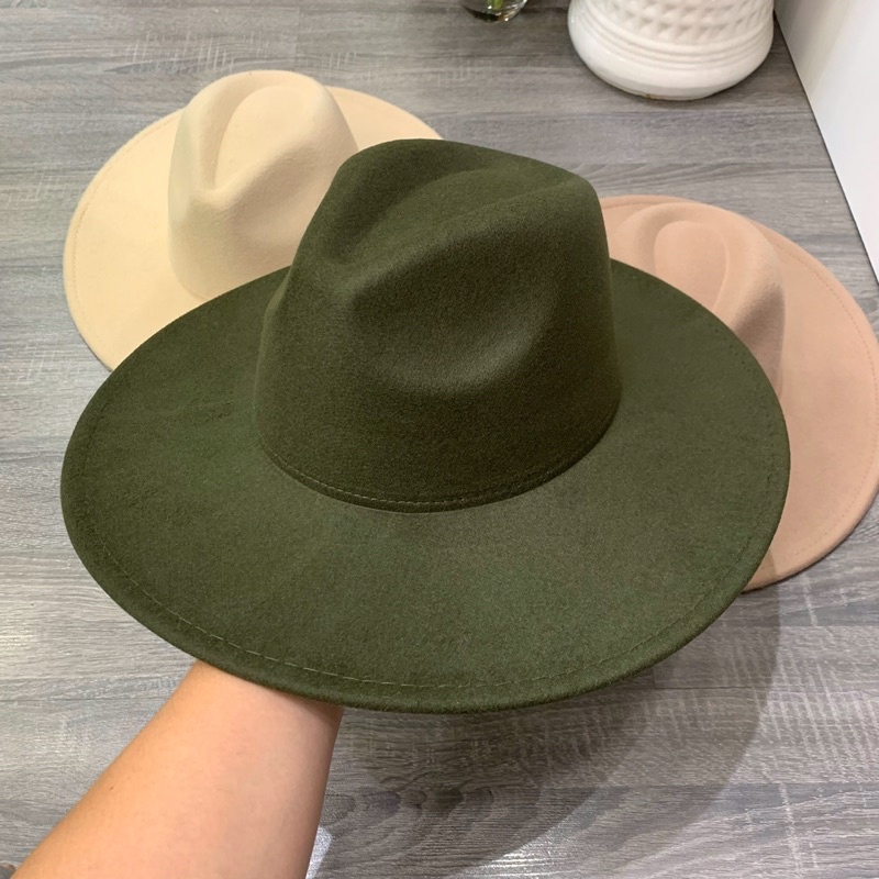 Mũ Nón Fedora Unisex Vành 10cm Nỉ Lót