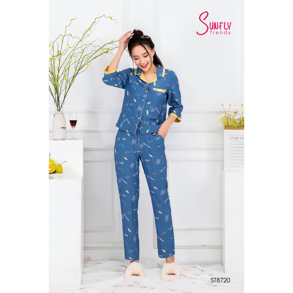 Bộ mặc nhà hãng Sunfly ST8720 (Nhiều màu kèm video)