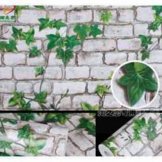 3m Decal dán tường hoạ tiết gạch lát và dây leo 3D