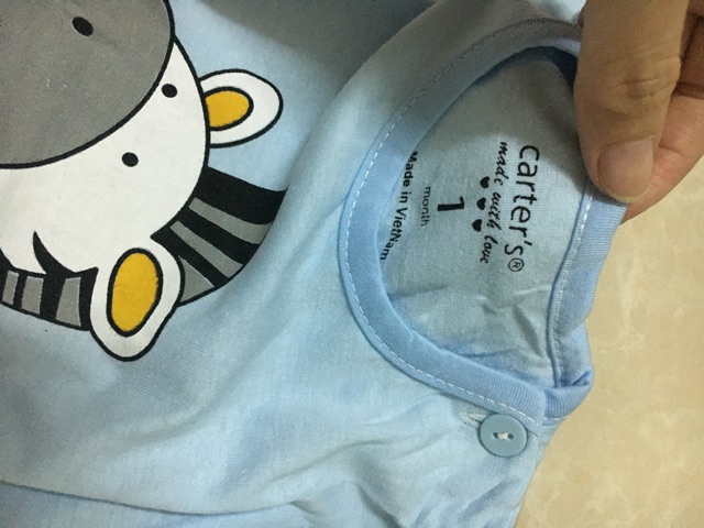 Bộ dài tay cúc vai (100% cotton, loại 1)