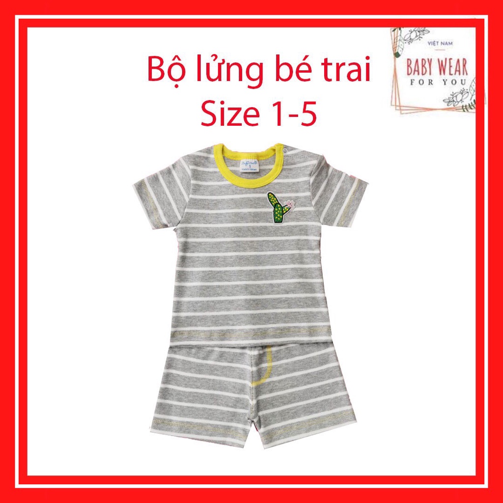 Bộ lửng thun chất đẹp cho bé trai Baby Wear (6-12kg)