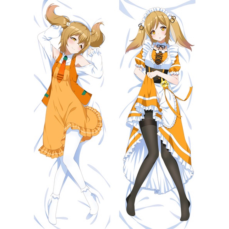Vỏ Gối In Hình Anime VTuber Nekomata Okayu Inaba Haneru Dakimakura