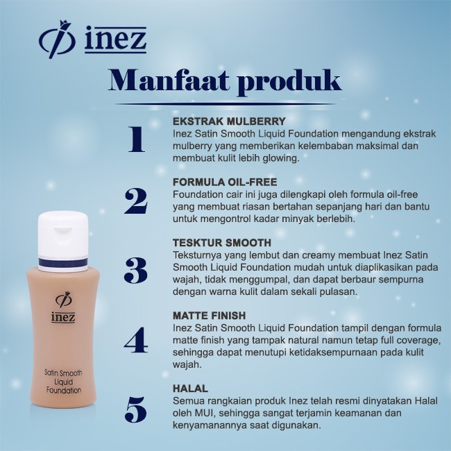 (hàng Mới Về) Kem Nền Dạng Lỏng Inez Chất Satin Mềm Mượt | BigBuy360 - bigbuy360.vn
