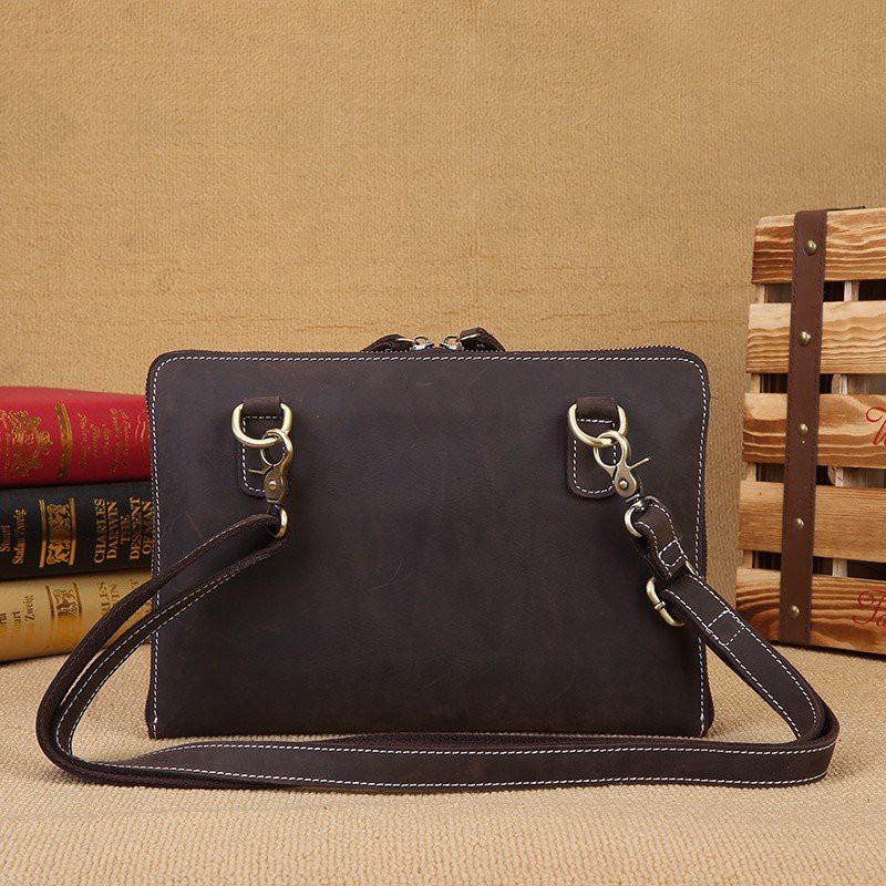 CLUTCH CẦM TAY KIÊM TÚI ĐEO CHÉO NAM DA BÒ SÁP CAO CẤP - 1022836