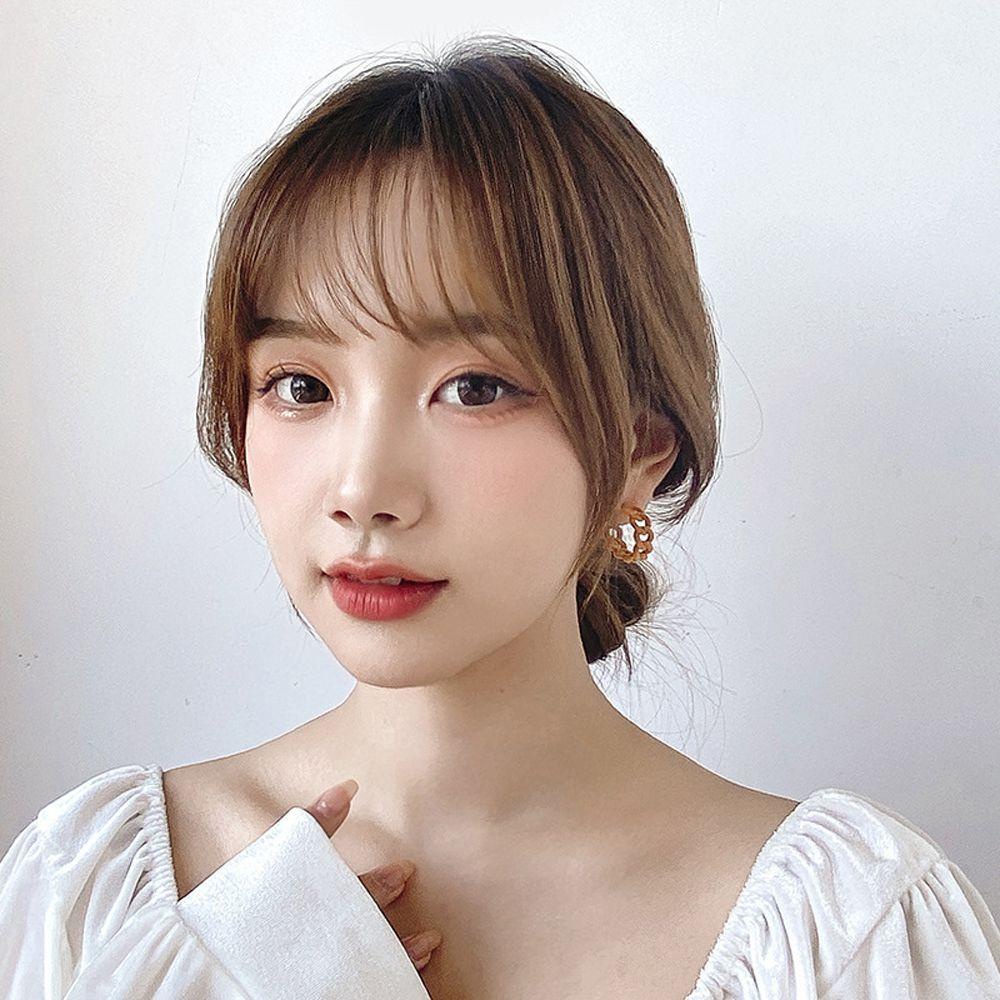 Khuyên Tai Dạng Vòng Phối Dây Xích Bằng Nhung Thời Trang Cho Nữ MXMUSTY