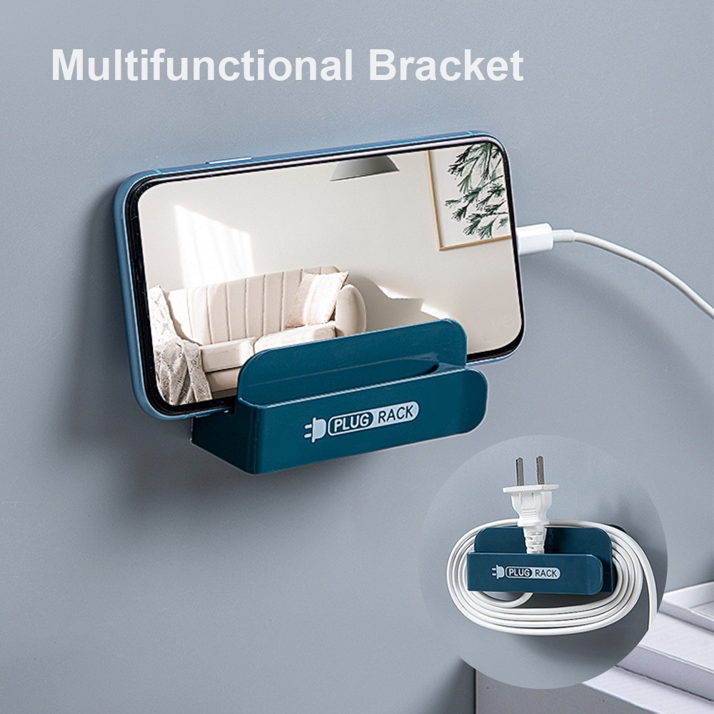 Giá đỡ phích cắm điện dán tường thiết kế tiện dụng