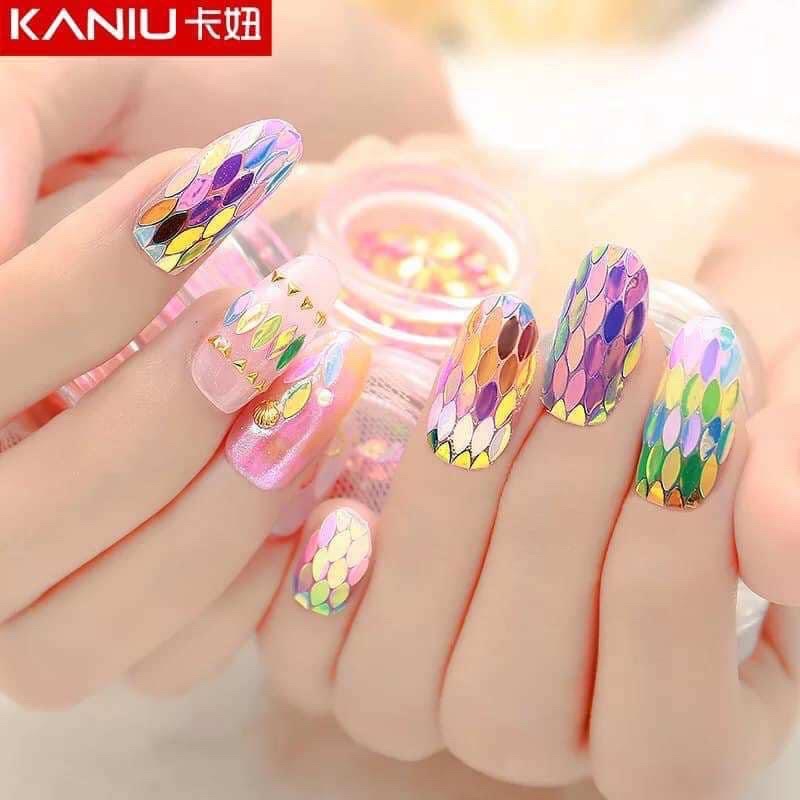 Set 12 màu nhũ hạt gạo trang trí móng, set hạt gạo nail