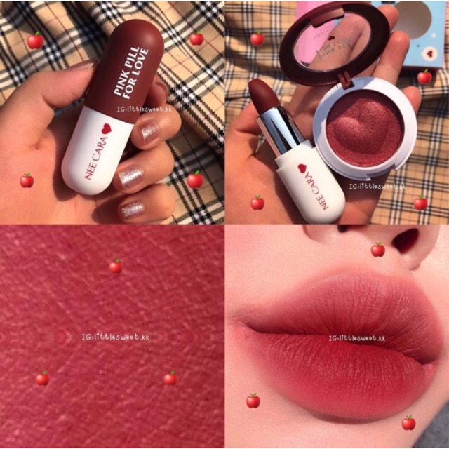 Bộ trang điểm 2 món phấn má và son NEE CARA😉