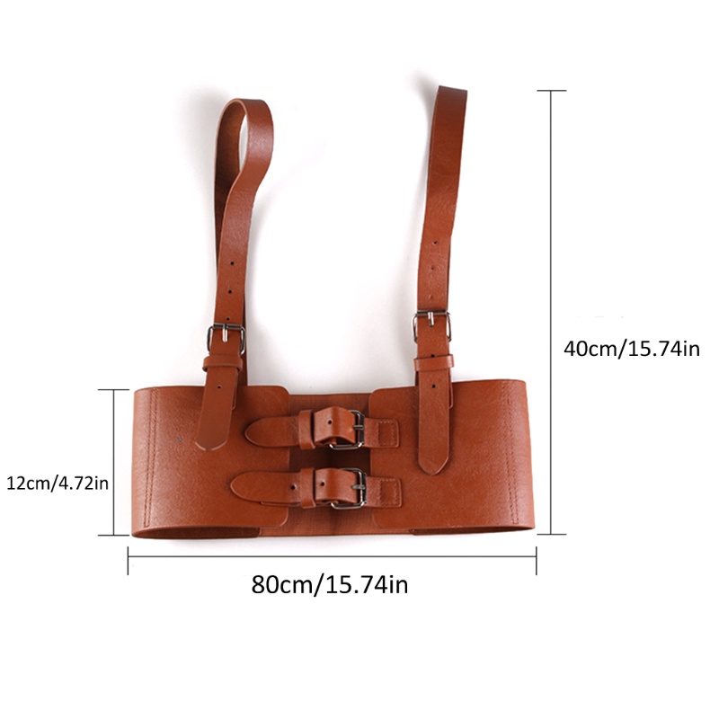 Xiangbao Đai Nịt Bụng Nịt Ngực Bản Rộng Có Khóa Cài Hóa Trang Phong Cách Steampunk Steampunk Lolita Cho Nữ