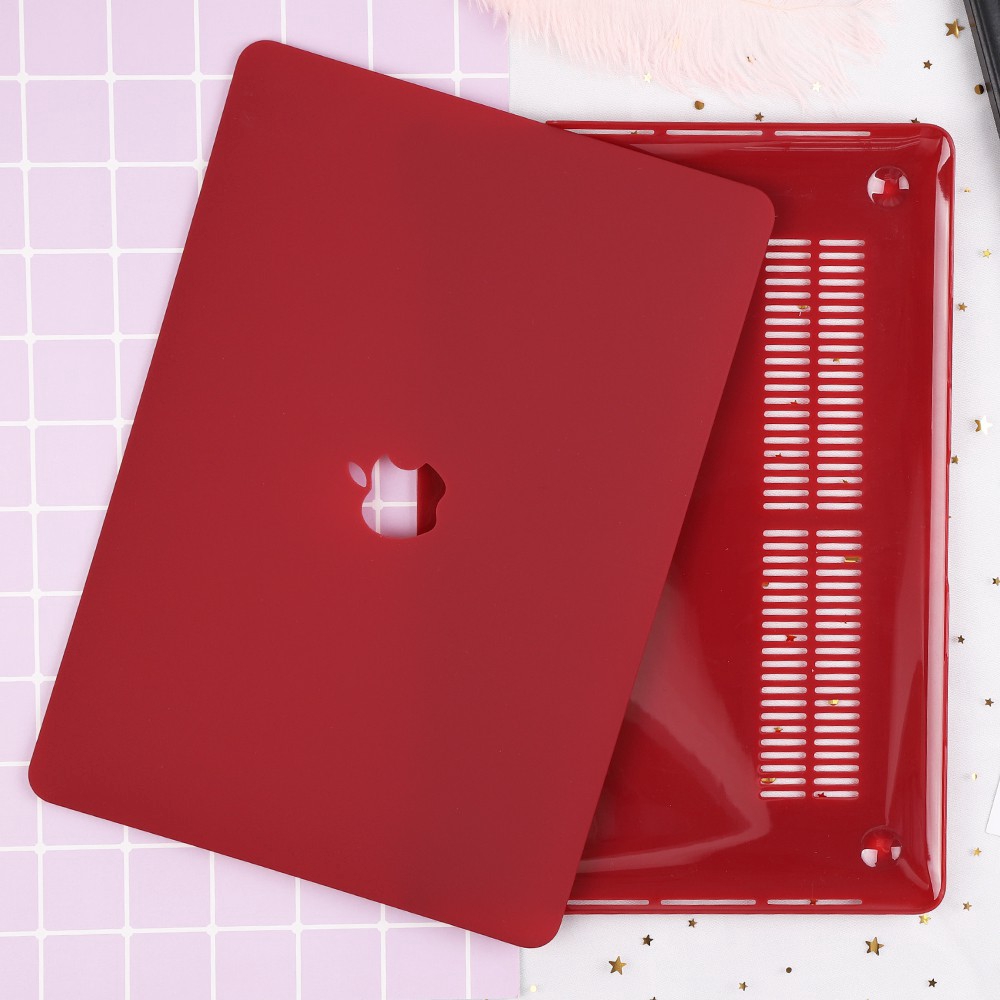 Ốp laptop bằng nhựa cứng + miếng dán bàn phím bảo vệ cho MacBook Air 13.3 Pro 13 15 Retina