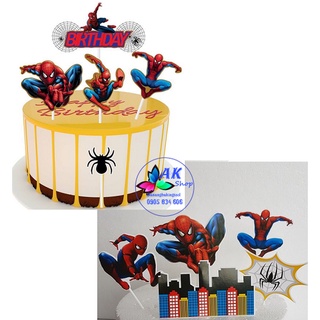Set topper giấy spider man