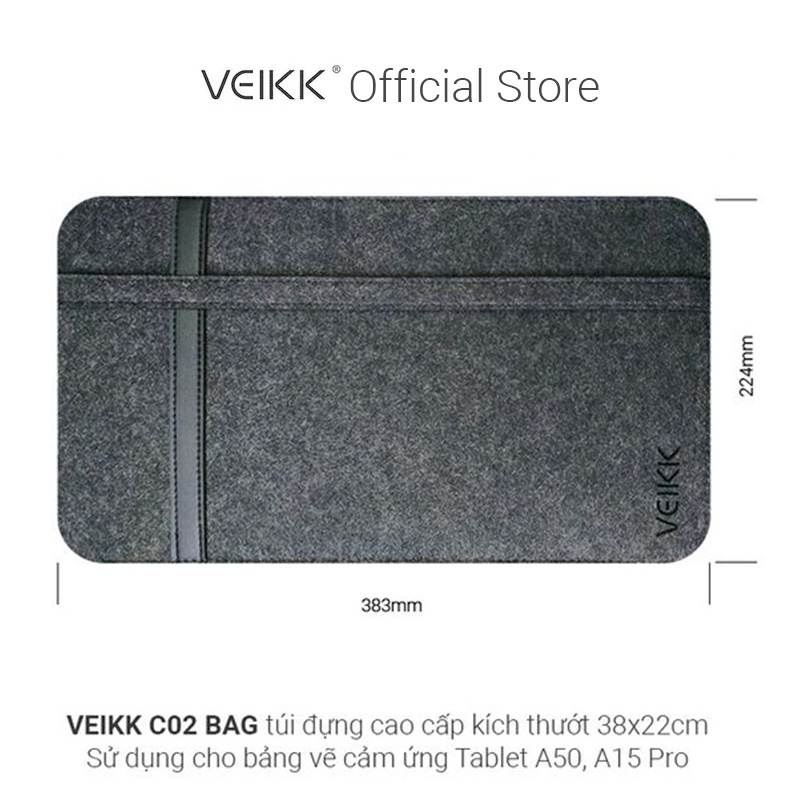 Túi đựng bảng vẽ VEIKK C02 chính hãng vải mềm hỗ trợ các dòng A50, A15 PRO thumbnail