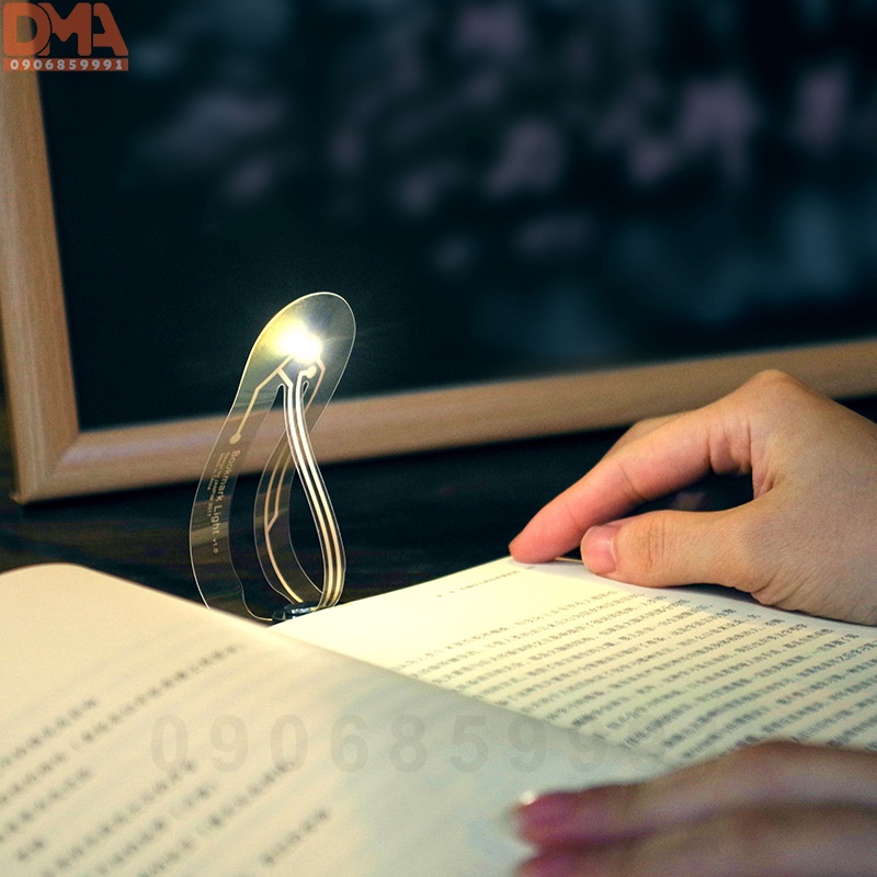 Đèn led đọc sách dấu trang,đèn ngủ siêu mỏng sáng tạo JANPIM Bookmark