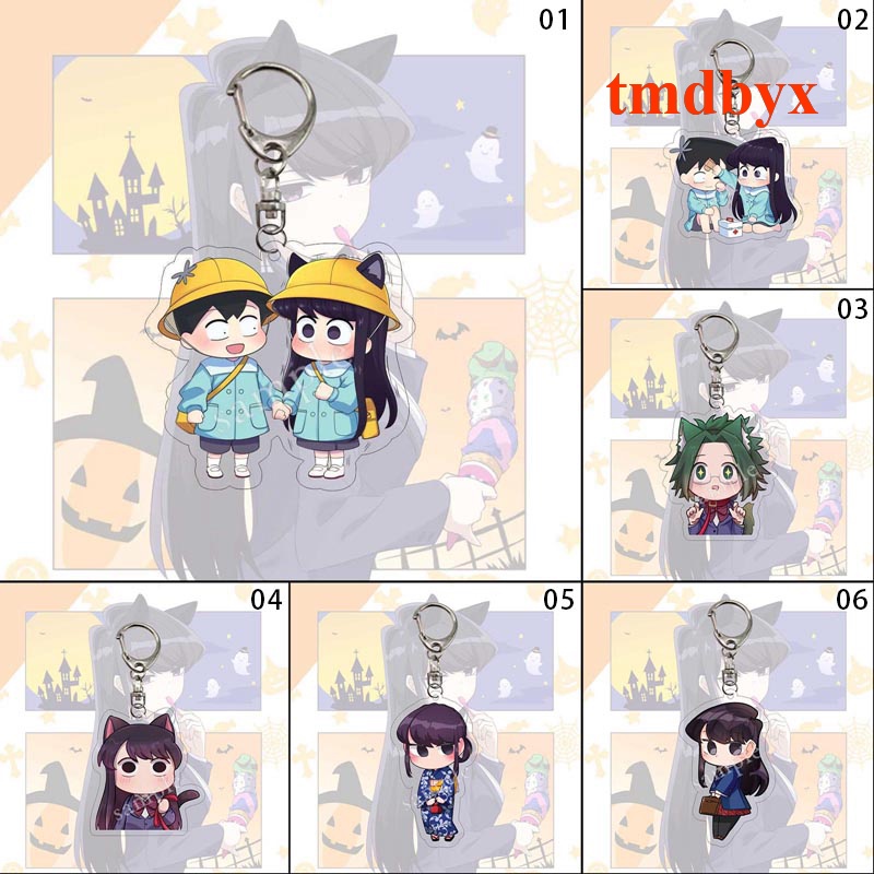 Móc Khóa Mô Hình Komi Can 'T Communicate Komi Shoko Và Tadano Hitohito Hoạt Hình Đáng Yêu