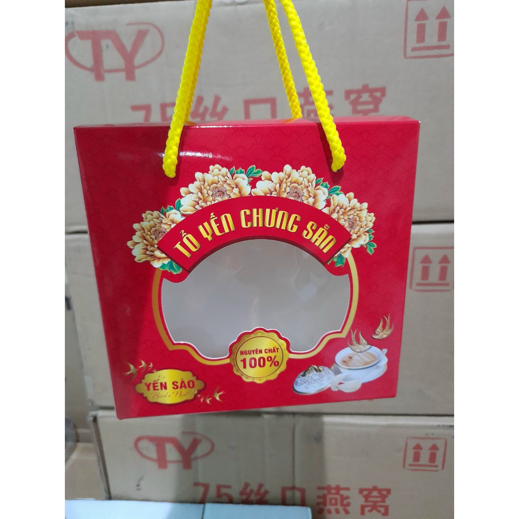 [combo 10 túi] Túi giấy đựng 6 hũ yến 70ml (không có khay vàng)