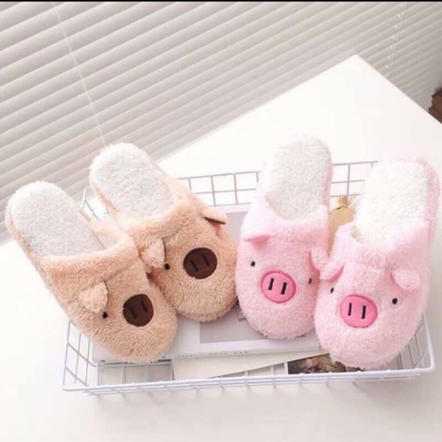 Dép bông hình thú siêu cute