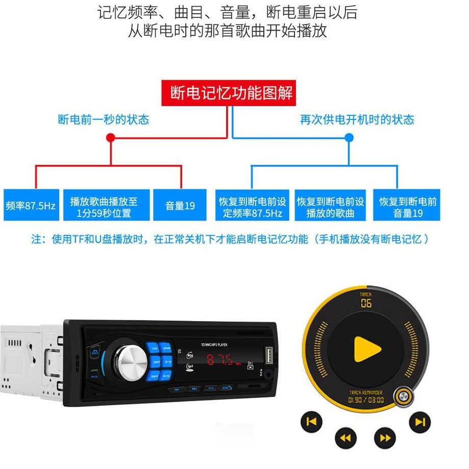 ✢➵ Máy Nghe Nhạc MP3 Bluetooth Hỗ Trợ USB & Thẻ SD 12V Giảm Giá Ngày