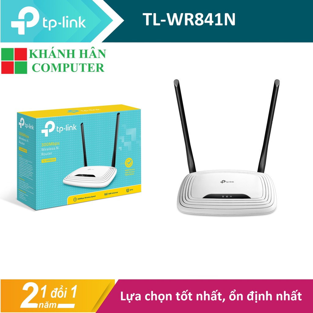 Bộ phát wifi TPLINK TL-WR841N 300Mbps Ver 14.0-BH 24 T | BigBuy360 - bigbuy360.vn