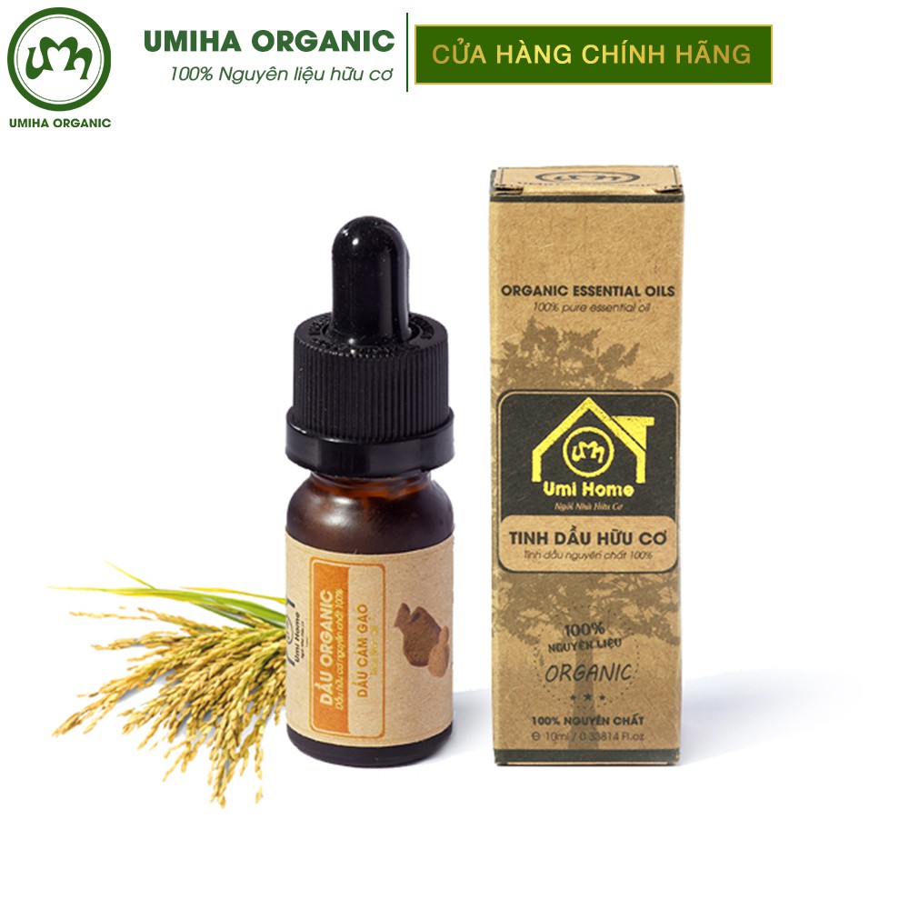 Dầu Cám Gạo Nguyên Chất Umiha 10ml | Virgin rice bran oil 100% Organic