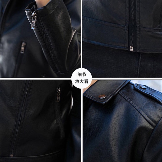 Áo Khoác Da Nam Phong Cách Hàn Quốc Hàng Quảng Châu Cao Cấp