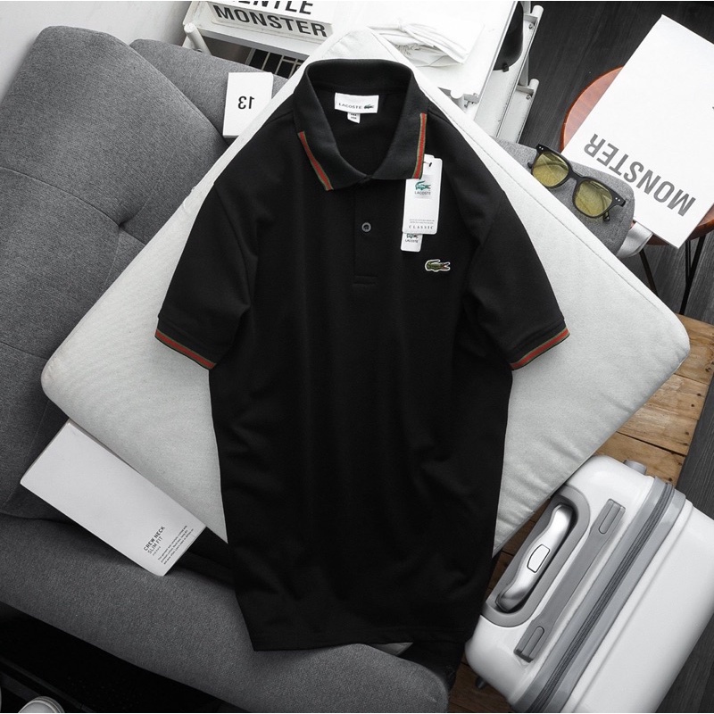 Aó polo nam cao cấp LCST cổ phối 2 khuy,Form Slimfit,vải COTTON khô co dãn 4 chiều,thấm hút mồ hôi,Hàng VNXK