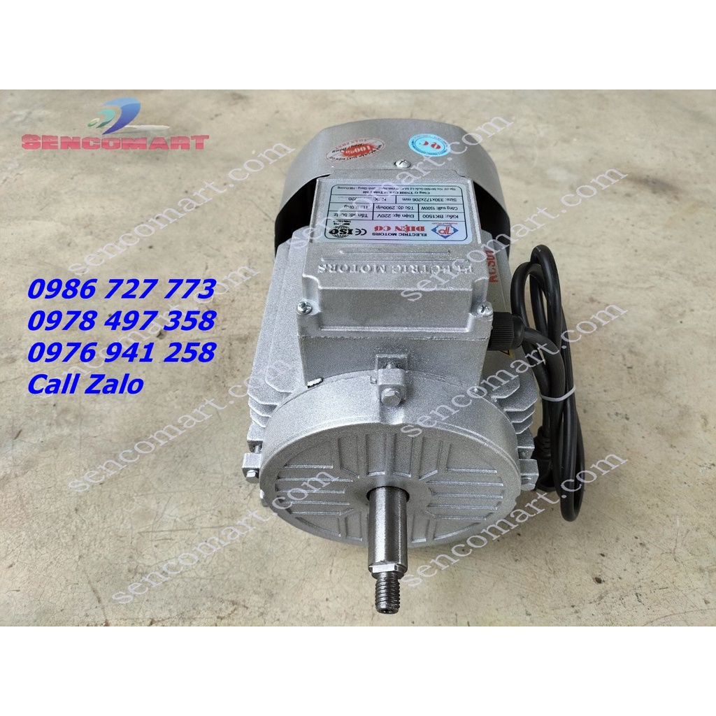 Mô tơ- Động cơ điện 2HP  điện 1 pha gia đình 220v trục 16mm Toàn Phát
