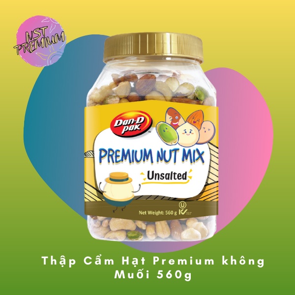 [Siêu Sale] Thập cẩm hạt Premium 560g ba tây, maca, hạnh nhân, điều Dan D Pak