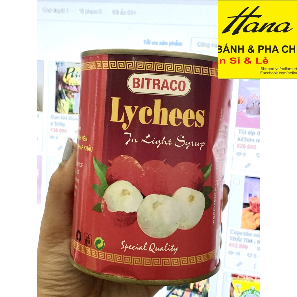 Vải Thiều Nước Đường 565gram