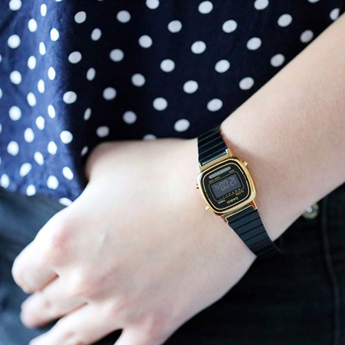 Đồng hồ nữ Casio chính hãng LA670WGA, dây kim loại