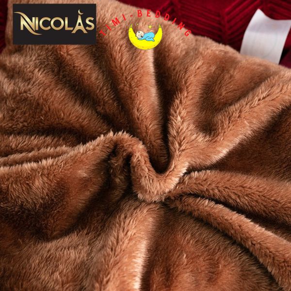 Chăn lông cừu pháp NICOLAS mẫu mới 2022 chính hãng, nhập khẩu kích thước 200 x 230 cm, nặng 4,5kg - Timibedding