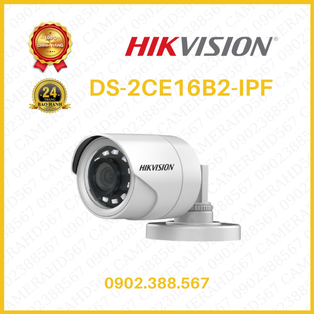 Camera HD-TVI 4 in 1 hồng ngoại 2.0 Megapixel HIKVISION DS-2CE16B2-IPF