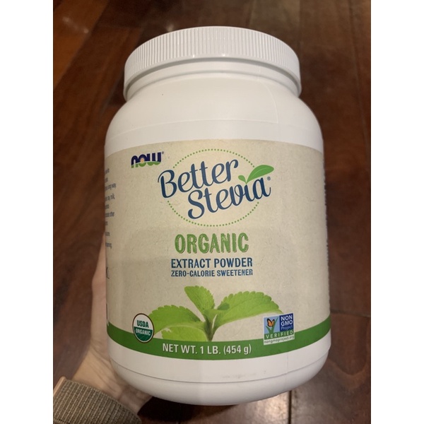 Đường cỏ ngọt hữu cơ dạng bột NOW Foods Better stevia - Hũ 454gr