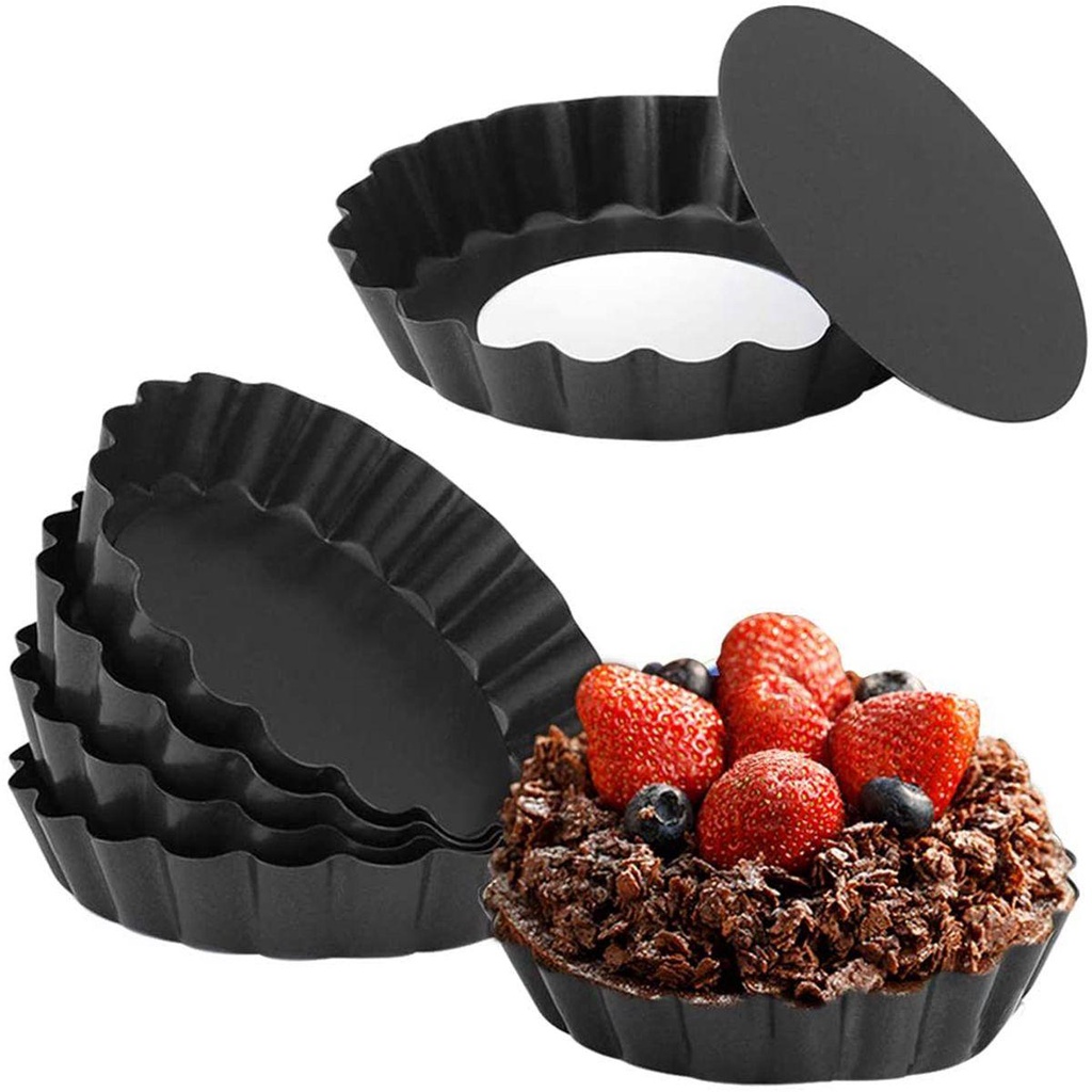 Chảo Làm Bánh Tart Phô Mai Tráng Miệng Với Đáy Thép Carbon Chống Dính Có Thể Tháo Rời