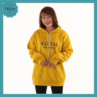🤩FREESHIP🤩 Áo Nỉ Nữ Có Mũ Chữ - Áo Nỉ Tay Dài Dáng Rộng Phong Cách Hàn Quốc Unisex