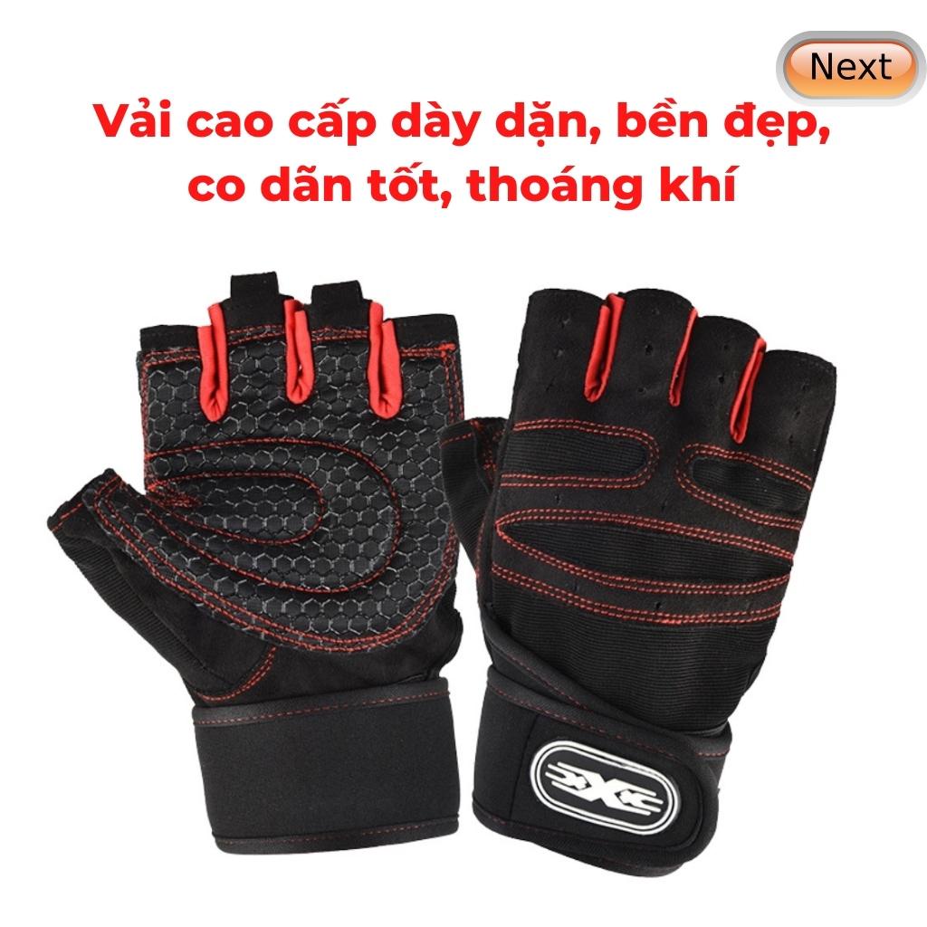 Găng tay tập Gym, bao tay thể thao, phượt chuyên nghiệp X-SPORT chính hãng