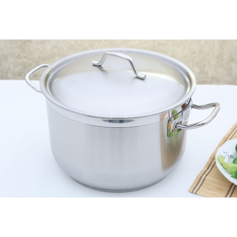 Nồi luộc gà inox Fivestar 3 đáy  nắp inox ( 26cm /28cm / 30cm / 32cm / 36cm ) , tặng 2 vá canh