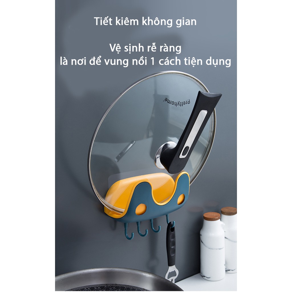 [Bán Sỉ -Giá Tốt]Giá để nắp vung nồi đa năng treo tường nhà bếp cao cấp