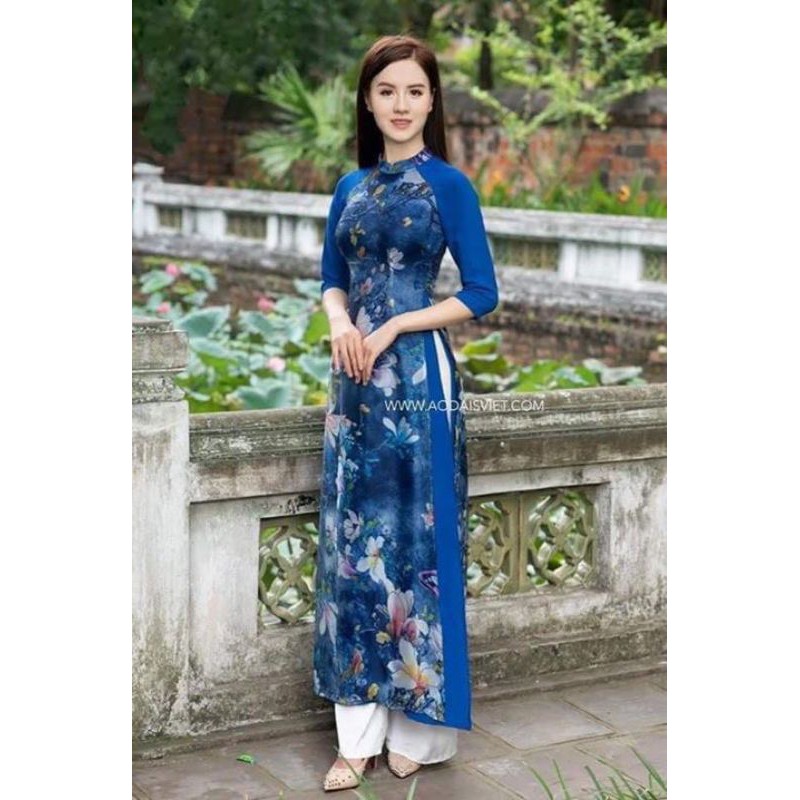 Áo Dài Cách Tân 💖𝑭𝒓𝒆𝒆𝒔𝒉𝒊𝒑💖 Áo Dài Voan Hoa 4 Tà - Hàng VNXK - Áo Dài SViet 26 | BigBuy360 - bigbuy360.vn