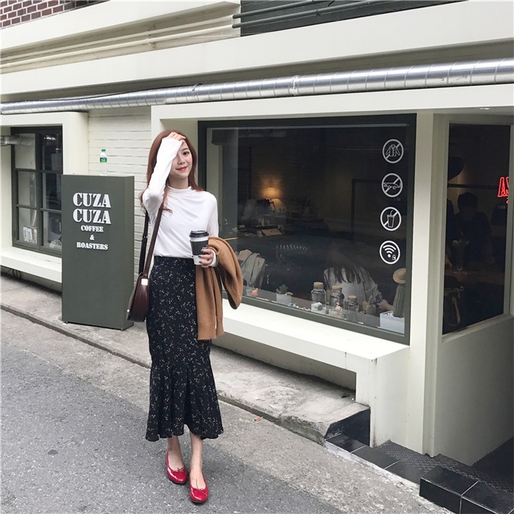 Chân váy hoa đuôi cá