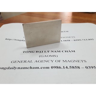 Nam châm đất hiếm hút cực mạnh 60x40x5mm