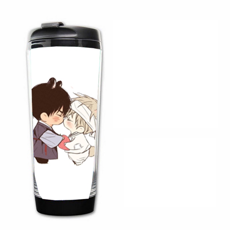 Bình nhựa đựng nước in hình NO LOVE ZONE anime chibi xinh xắn