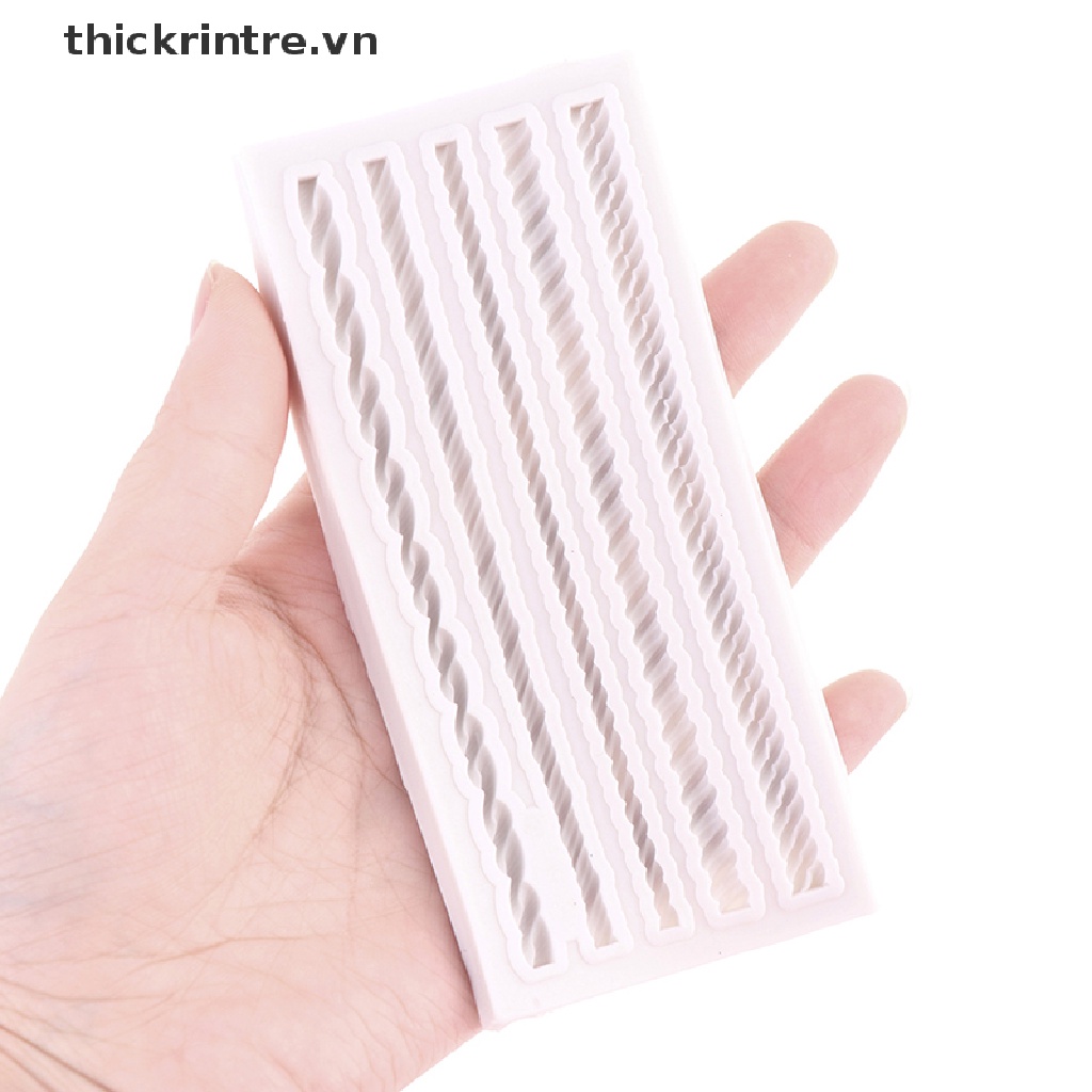 Khuôn Silicone Làm Bánh &amp; Socola Hình Dây Thừng Năm Đường