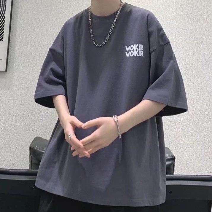Áo Thun Tay Ngắn Cổ Tròn Thời Trang Phong Cách Harajuku Cho Nam