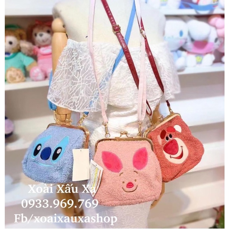 TÚI XÁCH GẤU BÔNG STORE DISNEY MẪU MỚI STITCH - LOTSO- PIGLET