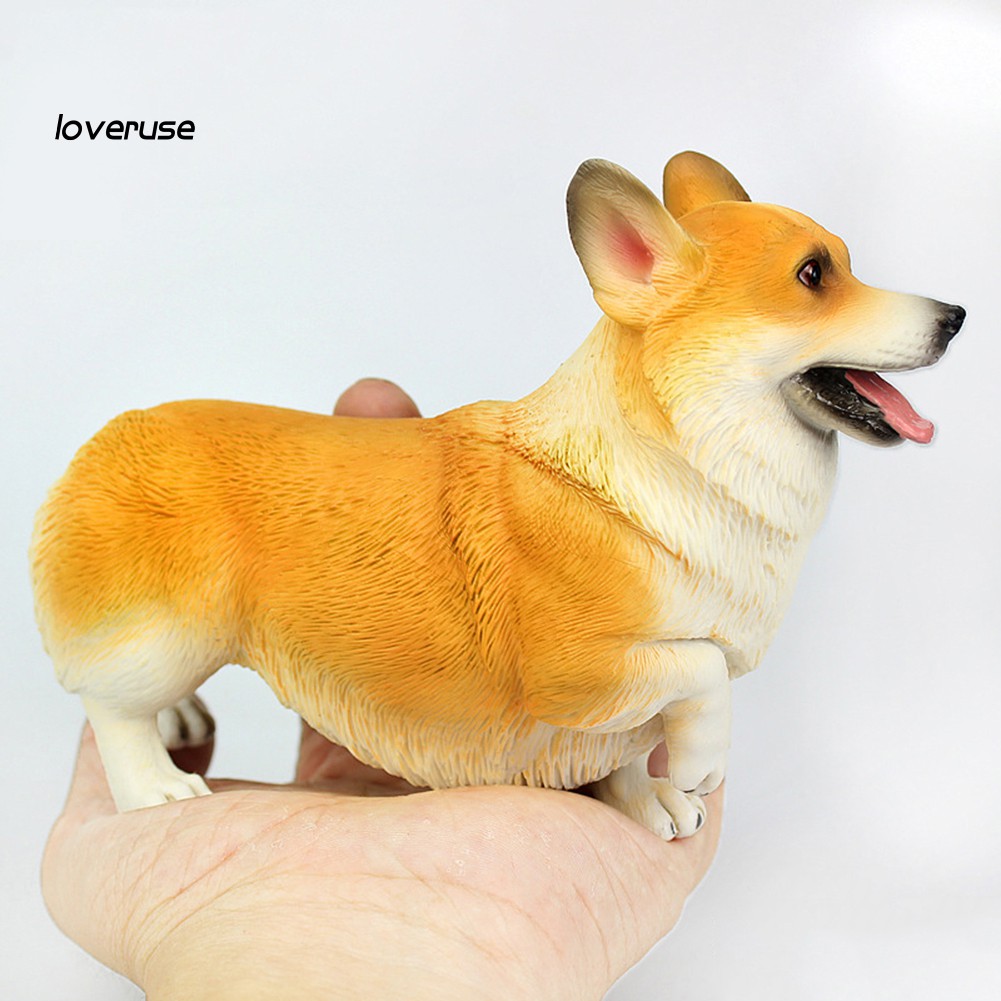 Mô Hình Chú Chó Corgi Bằng Pvc Trang Trí