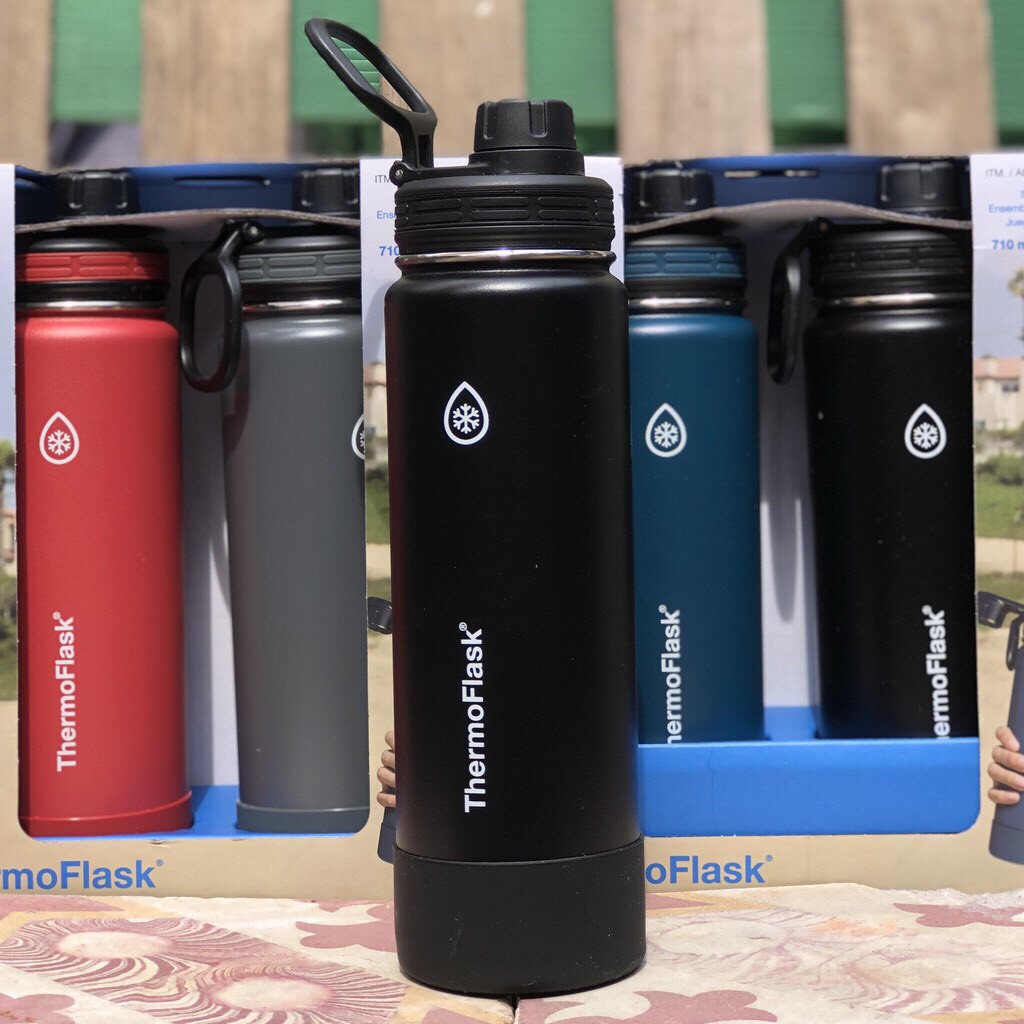 Bình giữ nhiệt INOX cao cấp Thermoflask mẫu mới 1.2L và 710ml 2 nắp.