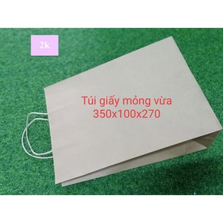 Rẻ nhất combo 20 túi giấy kraft xuất khẩu 35 x 10 x 27 cm
