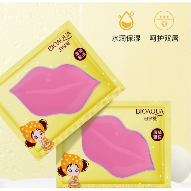 Mặt nạ môi giúp hồng môi và là tẩy da chết dưỡng ẩm mềm mịn môi Bioaqua | BigBuy360 - bigbuy360.vn